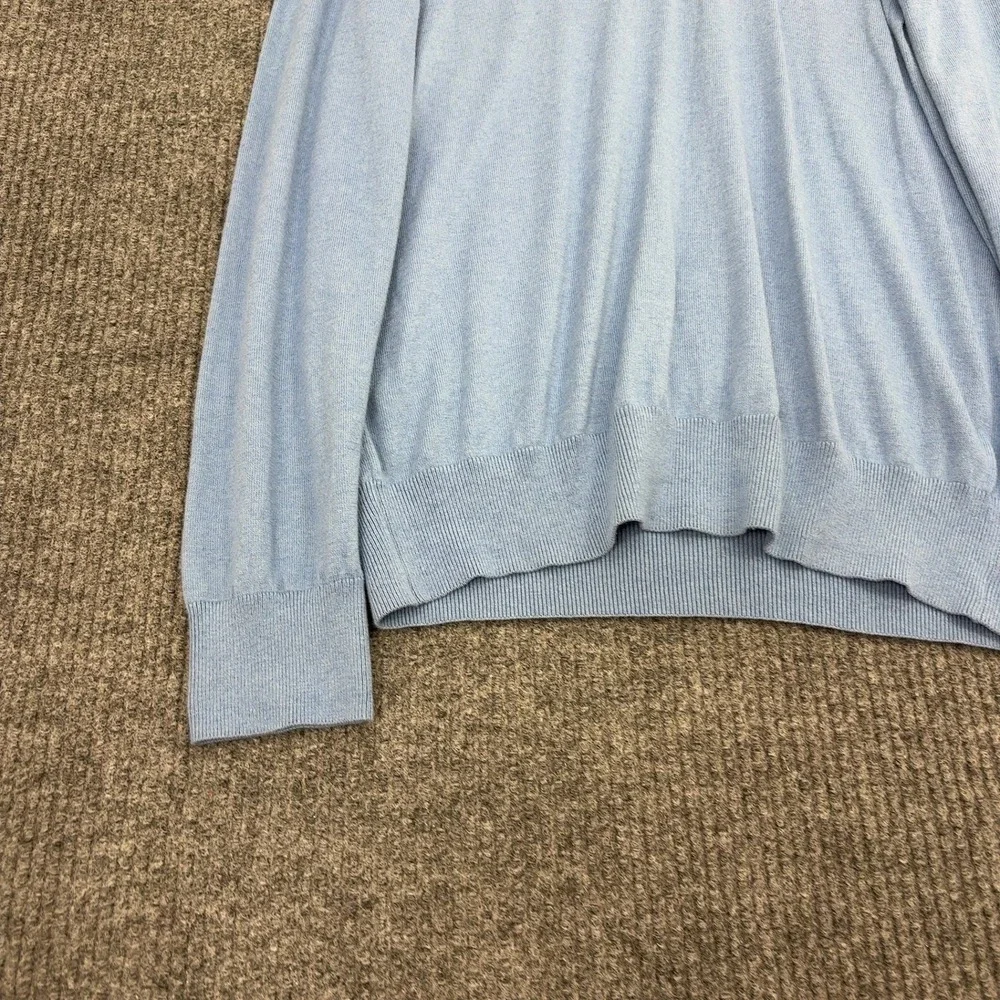 Banana Republic Sweater Mens M Blue Silk Cotton Cashmere V Neck Luxury Preppy